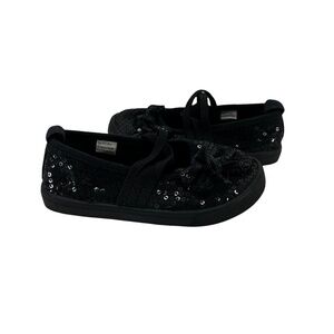 Chatties Black Sequin Shimmer Ballet Flats Size 7/8 Toddler Girl’s